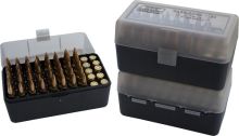 MTM RM-50 Rifle Ammo Box Clear Smoke/Black