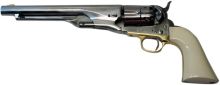 Pietta CASB44 Revolver Poudre Noire 1860 Army Old Silver Ivoirine .44